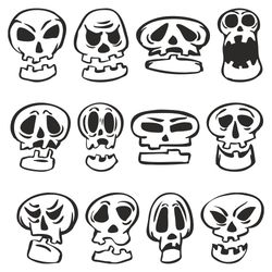 Funny Skull svg, Skull Svg, Skeleton Svg, Bones Svg, Funny Skull SVG Bundle, Skull - Kids svg, Skull Silhouette