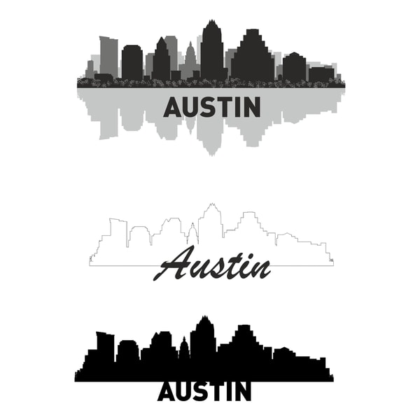 Austin Skyline SVG, Texas Silhouette, Texas Png, Austin Texa - Inspire ...