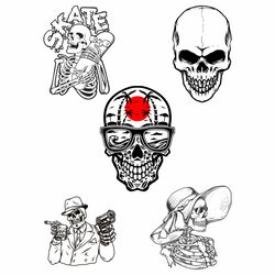 Skull SVG, Skull SVG Bundle, Skull png, Skull clipart, Skull svg files for cricut, Skull Head Svg, Instant download