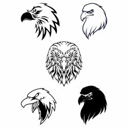 Eagle Head SVG, Eagle svg, American Eagle svg, Bald Eagle svg, Eagle Face svg, Eagle Head Cut Files, Eagles svg mascot