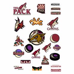 NHL, Vintage Phoenix Coyotes svg, Phoenix Coyotes Official Hockey svg, Arizona Phoenix Coyotes NHL, Coyotes hockey