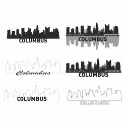 Columbus Skyline SVG, Png, Columbus SVG Vector, Columbus Ohio, Columbus City Skyline, Digital Download