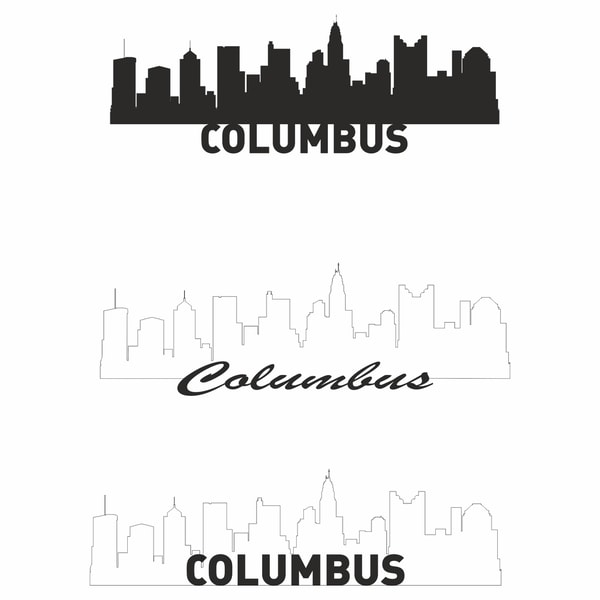 Colombus Svg Map Columbus Skyline SVG, Png, Columbus SVG Vector, Columbus Ohi | Inspire ...
