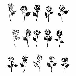 Rose SVG Bundle, Rose SVG, Rose Clipart, Flower Svg, Flower Clipart, Floral svg, Roses svg, rose svg files for cricut