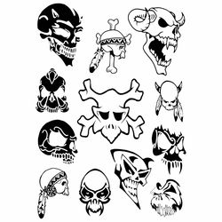 Skull svg bundle, Skull Cut File For Cricut, Skull vector, Skull Silhouette, Skull Head Svg, skull svg, Instant download