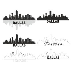 Dallas skyline svg, Dallas svg, Texas svg, png, Instant Download, Dallas Texas Vector, Dallas City Skyline, Dallas PNG