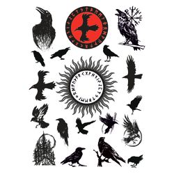 Viking Symbols SVG, Viking Runes svg, Vegvisir svg, Raven svg, Odin's Ravens SVG, Viking Svg, Viking SVG bundle