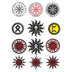 Viking symbol Svg, Rune Svg, Vegvisir svg, Viking Symbol svg, nordic svg, Viking Compass SVG, Viking Runes SVG