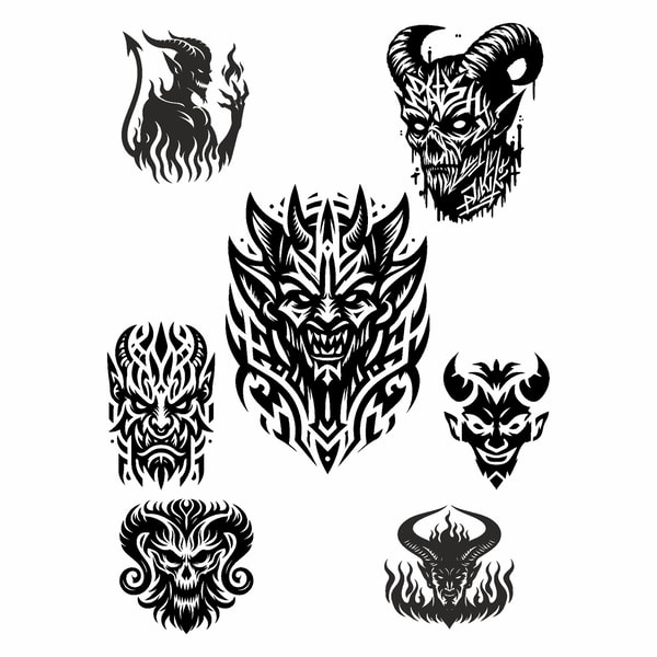 Demonic Svg Pattern Devil Svg, Devil Face SVG Cricut Cut Files, Devil clipart, s | Inspire ...