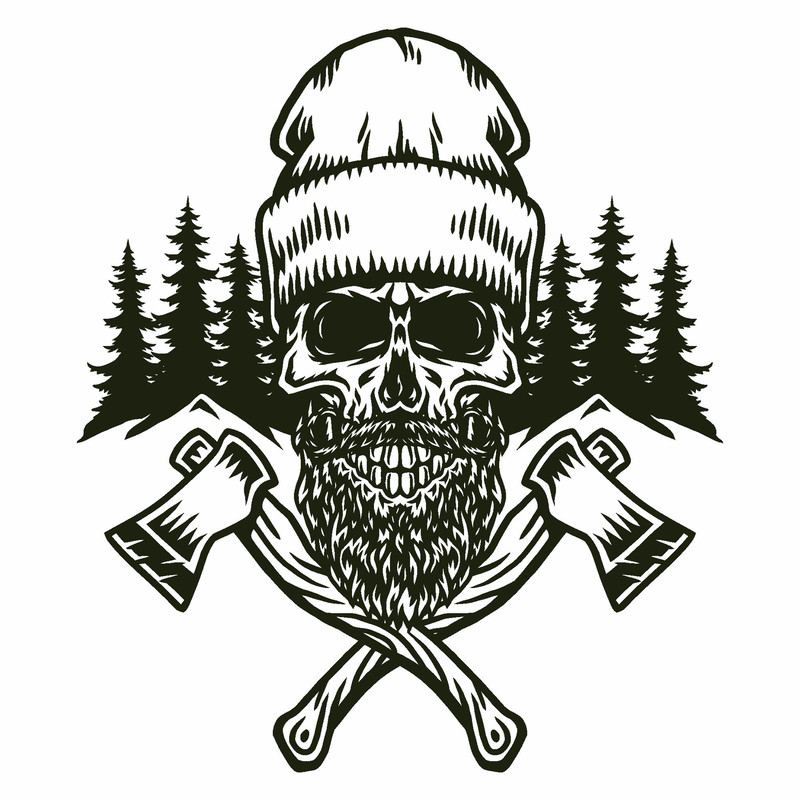 Skull Lumberjack Svg Bearded Skull Lumberjack Svg Lumberjack Svg Woodman Svg Carpenter Svg US Lumbe 2