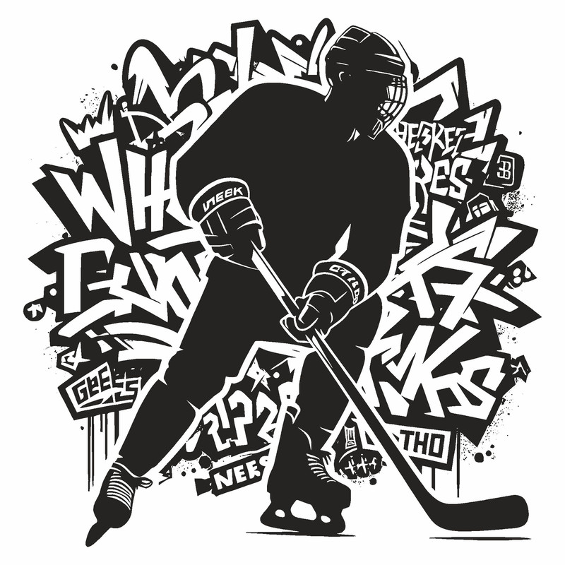 Hockey Player SVG Hockey Svg Ice Hockey Player Svg Custom Hockey Player SVG Hockey Player Cut File 1