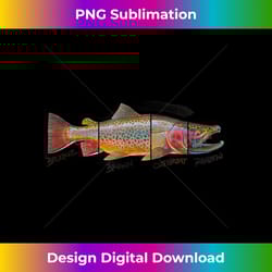 rainbow cutthroat brown brook trout t- derek deyoung - vibrant sublimation digital download - rapidly innovate your artistic vision
