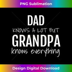 dad knows a lot but grandpa knows everything - crafted sublimation digital download - craft with boldness and assurance