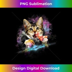 Galaxy Cat Rules Space With Taco And Pizza Power Gift TShirt - Classic Sublimation PNG File - Customize with Flair