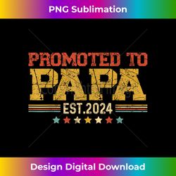 Promoted to Papa 2024 Funny For New Dad First Time Daddy - Eco-Friendly Sublimation PNG Download - Pioneer New Aesthetic Frontiers