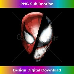 Marvel Spider-Man Venom Face Mask Split Low Poly Portrait - Luxe Sublimation PNG Download - Pioneer New Aesthetic Frontiers