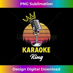 Karaoke King Funny Music Lover Karaoke Singer - Sublimation-Optimized PNG File - Ideal for Imaginative Endeavors