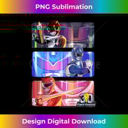 power rangers 30th anniversary black blue red cosmic panels - urban sublimation png design - customize with flair