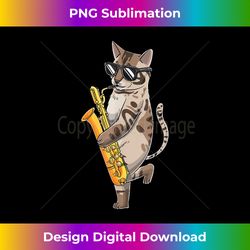Cat Playing Saxophone Jazz Music Saxophonist Sax Musician - Bohemian Sublimation Digital Download - Animate Your Creative Concepts