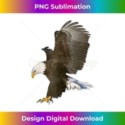 American Bald Eagle Swooping Photo Portrait - Urban Sublimation PNG Design - Crafted for Sublimation Excellence