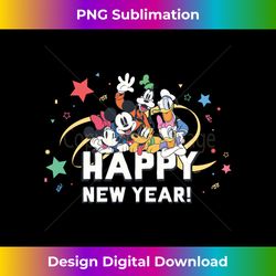 Disney Mickey Mouse & Pals Retro Happy New Year Celebration - Innovative PNG Sublimation Design - Customize with Flair