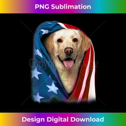 american dog flag cover yellow labrador independence day - contemporary png sublimation design - lively and captivating visuals