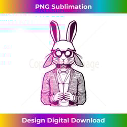 cool bunny hipster suit glasses funny designer - bespoke sublimation digital file - animate your creative concepts