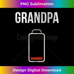 mens grandpa low battery family matching - futuristic png sublimation file - infuse everyday with a celebratory spirit