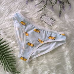 Women's printed panties "Corgi" with print | High-quality handmade thong to order
