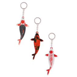 Colorful Koi Fish Keychain - Lucky Carp Key Ring - Lucky Charm