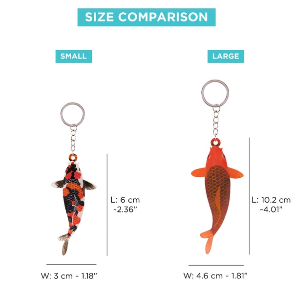 Colorful Koi Fish Keychain - Lucky Carp Key Ring - Lucky Cha - Inspire ...