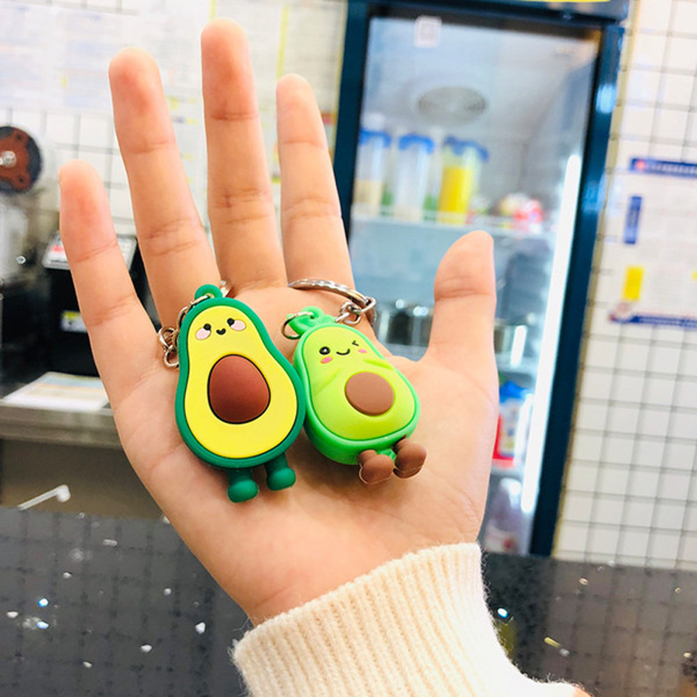 Smiling & Winking Avocado Car Keychain7