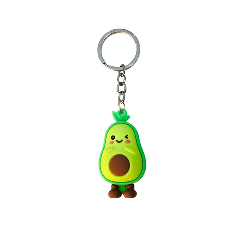Smiling & Winking Avocado Car Keychain6