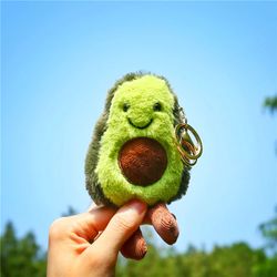 cute avocado keychain plush