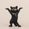 Funny Sassy Dancing Cat Airpod Holder black