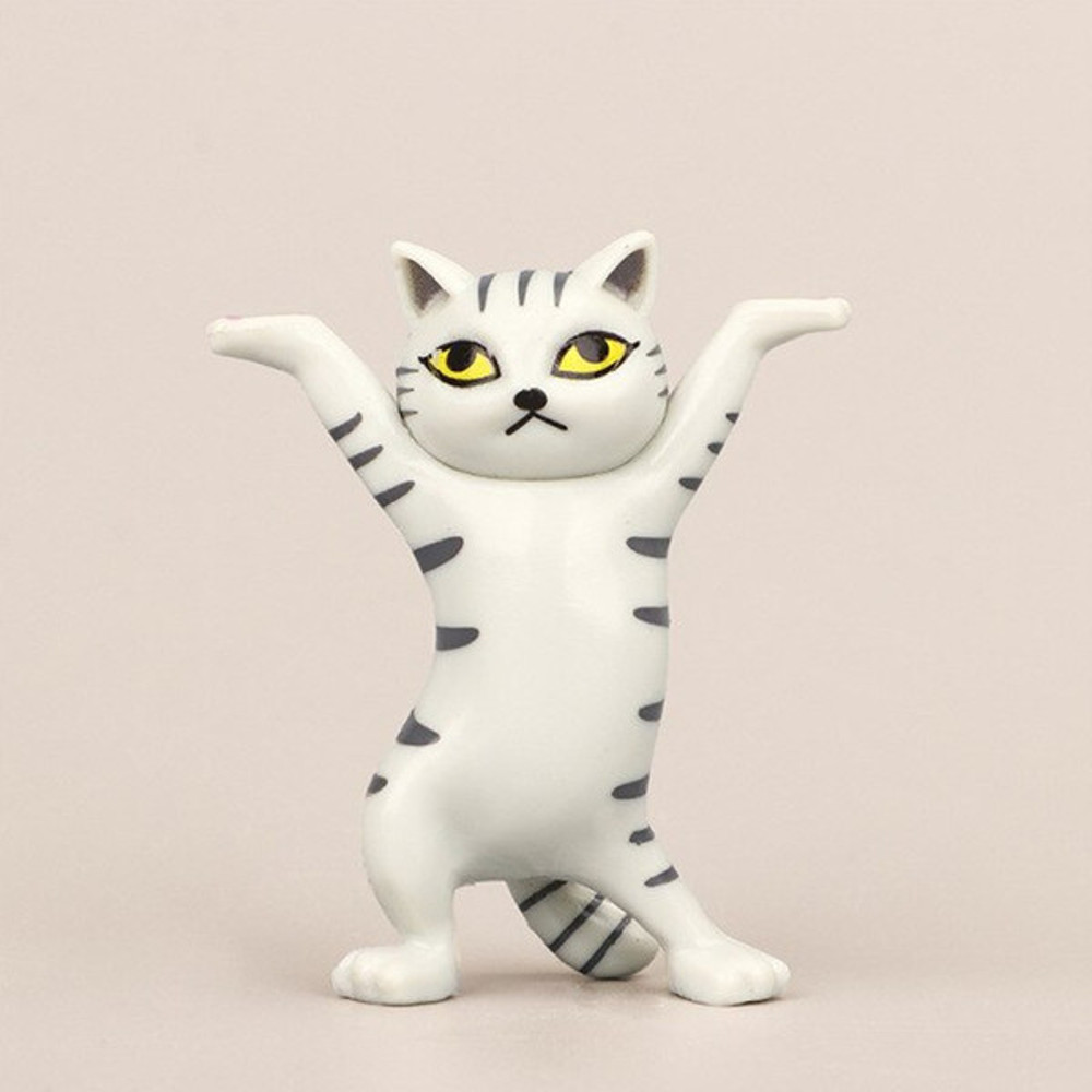 Funny Sassy Dancing Cat Airpod Holder grey