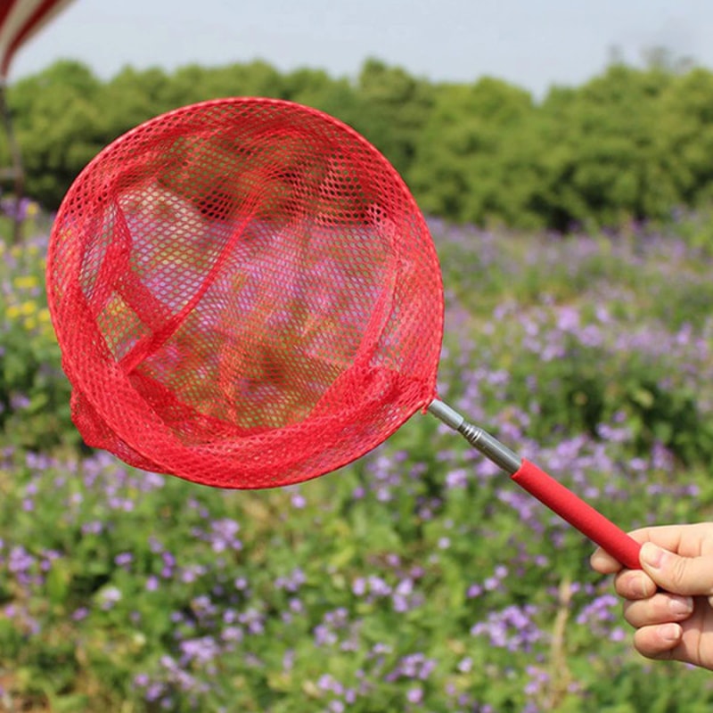 Telescopic Butterfly Net For Catching Bugs and Butterflies red