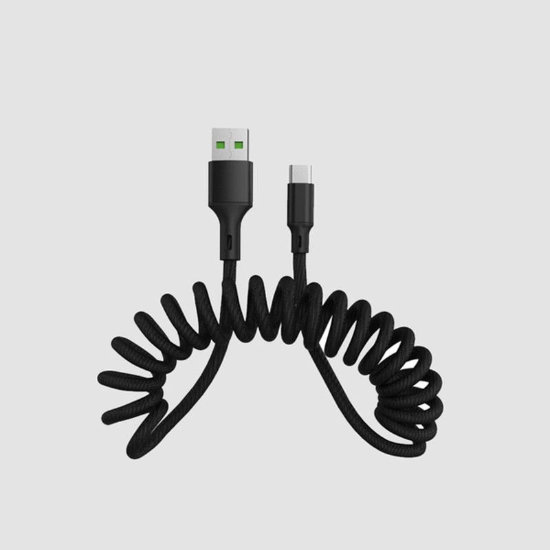 Flexible Charging Cable for iPhone & Android black