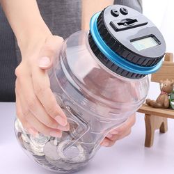 digital coin counting money jar