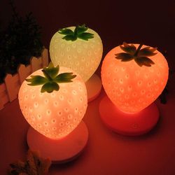 Touch-Sensitive Table Strawberry Lamp