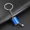6-Speed Stick Shift Keychain blue