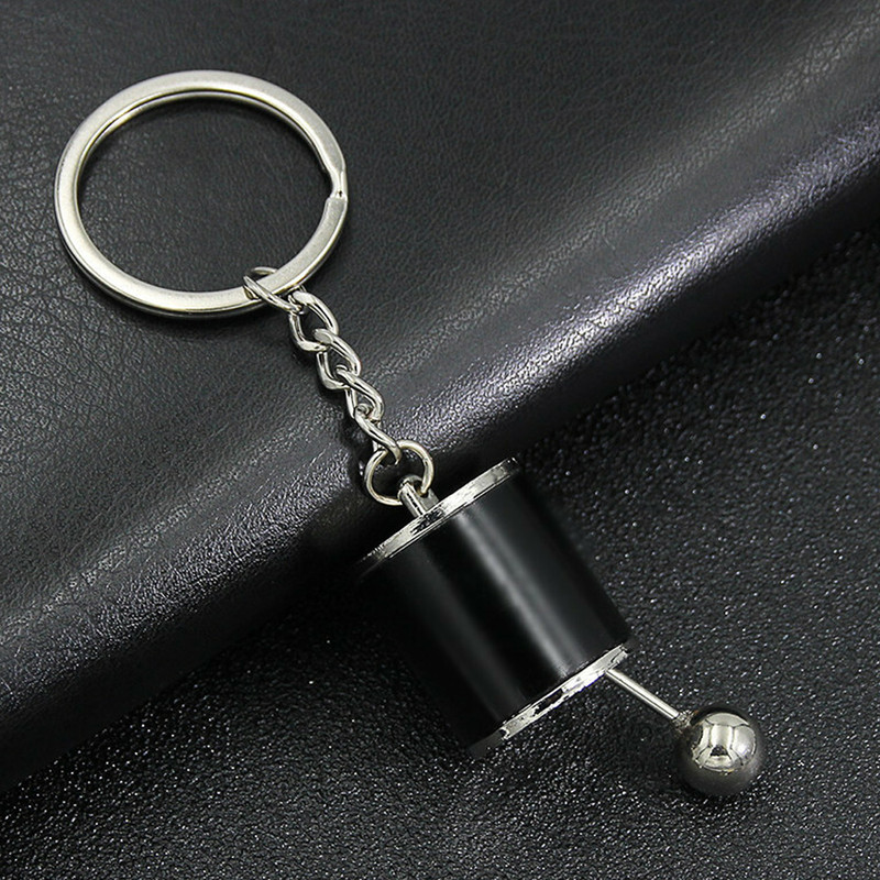 6-Speed Stick Shift Keychain black