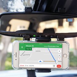 360° Rear View Mirror Phone Holder – Multifunctional Car Phone Mount for Secure & Adjustable Viewing