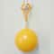 Portable Raincoat Ball Keychain yellow