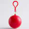 Portable Raincoat Ball Keychain red