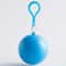 Portable Raincoat Ball Keychain blue