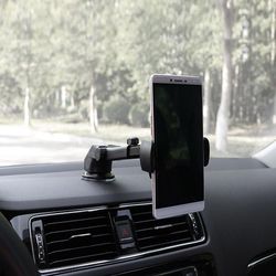 retractable car phone holder, universal car phone holder for dashboard & windshield, car air vent phone holder