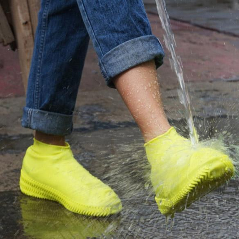 Ultra-Durable Silicovers Non-Slip Shoe Covers: Keep Your Shoes Clean & Dry Yellow