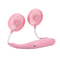 Wearable Portable Neck Fan For Personal Cooling Pink