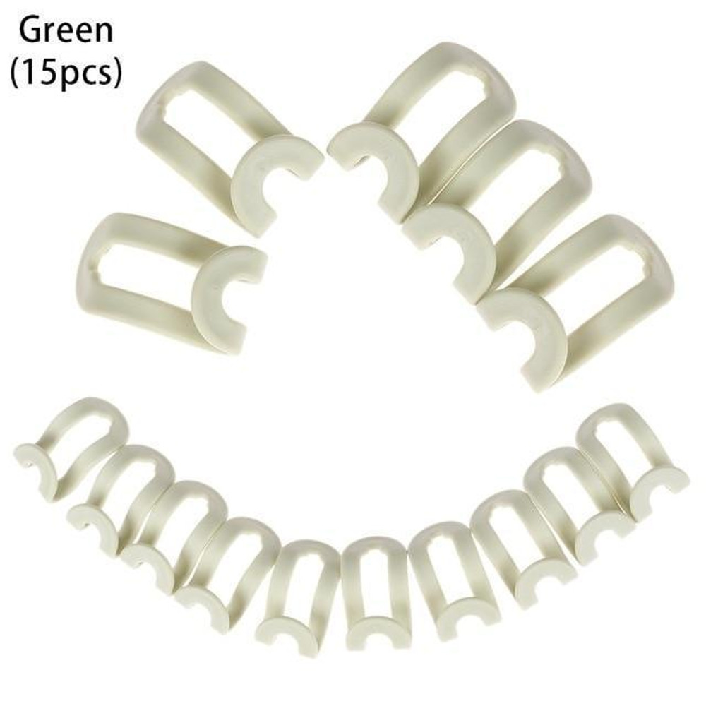 Closet Clothing Hanger Magic Hooks (15 pcs) Green ( Pack of 15)